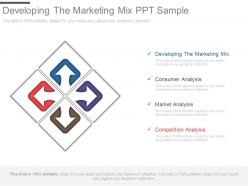 Developing the marketing mix ppt sample