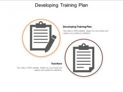Developing training plan ppt powerpoint presentation infographic template templates cpb