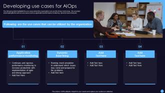 Developing Use Cases For AIOps It Operations Management With Machine Learning