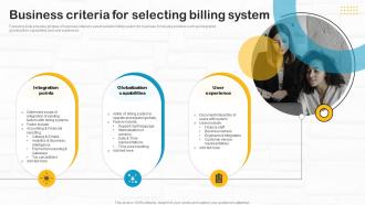 Developing Utility Billing Business Criteria For Selecting Billing System