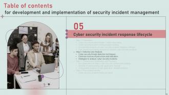 Development And Implementation Of Security Incident Management Powerpoint Presentation Slides V Analytical Image
