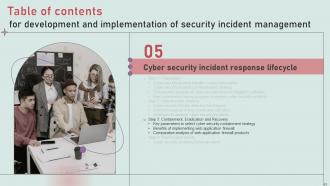 Development And Implementation Of Security Incident Management Powerpoint Presentation Slides V Graphical Image