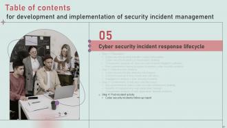Development And Implementation Of Security Incident Management Powerpoint Presentation Slides V Adaptable Image