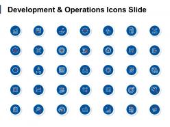 Development and operations icons slide arrows ppt powerpoint presentation file brochure