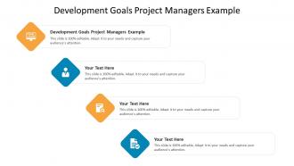 Development goals project managers example ppt powerpoint presentation icon summary cpb