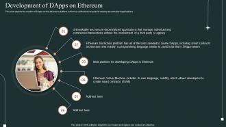 Development Of Dapps On Ethereum Ppt Infographics Mockup