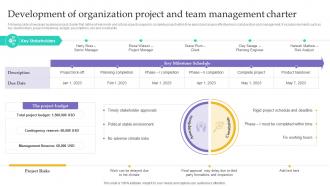 Development Of Organization Project And Project Integration Management PM SS