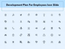 Development plan for employees icon slide technology ppt powerpoint presentation