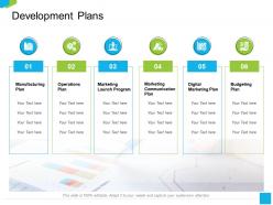 Development plans launch program ppt powerpoint presentation portfolio graphics tutorials