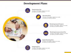 Development plans marketing communication plan ppt presentation topics