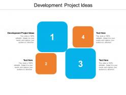 Development project ideas ppt powerpoint presentation layouts portrait cpb