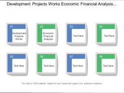 Development Projects Works Economic Financial Analysis Assessment Projects