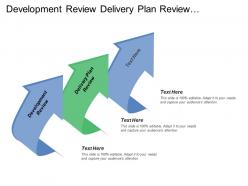 Development review delivery plan review customer shipment review