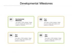 Developmental milestones ppt powerpoint presentation inspiration visual aids cpb