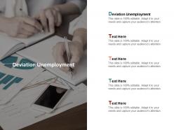 Deviation unemployment ppt powerpoint presentation infographics slideshow cpb