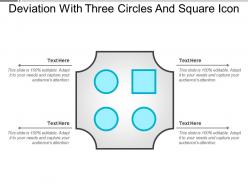 Deviation with three circles and square icon