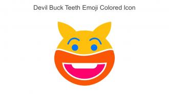 Devil Buck Teeth Emoji Colored Icon In Powerpoint Pptx Png And Editable Eps Format