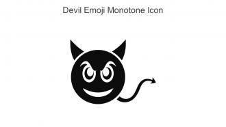 Devil Emoji Monotone Icon In Powerpoint Pptx Png And Editable Eps Format