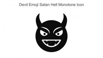 Devil Emoji Satan Hell Monotone Icon In Powerpoint Pptx Png And Editable Eps Format