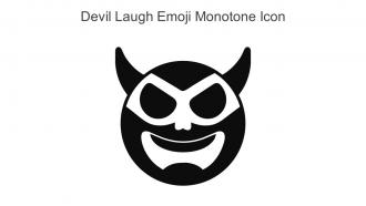 Devil Laugh Emoji Monotone Icon In Powerpoint Pptx Png And Editable Eps Format