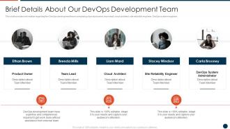 Devops Adoption Approach IT Brief Details About Our Devops Development Team