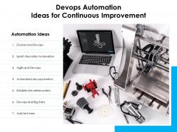 Devops automation ideas for continuous improvement