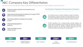 Devops consulting proposal it abc company key differentiators