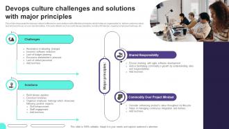 Devops Culture Challenges And Solutions With Major Principles