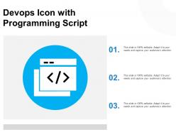Devops icon with programming script