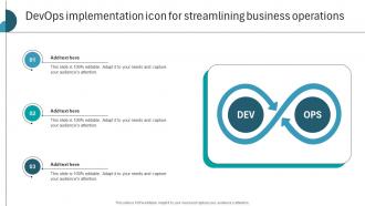 Devops Implementation Icon For Streamlining Business Operations