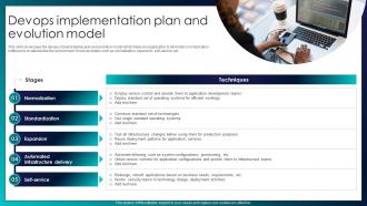 Devops Implementation Plan And Evolution Model