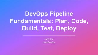 Devops Pipeline Fundamentals Plan Code Build Test Deploy PPT Outline AT