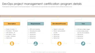 Devops Project Management Certification Program Details
