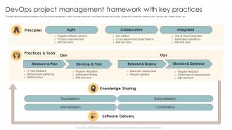 Devops Project Management Framework With Key Practices