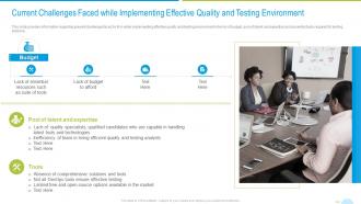 Devops quality assurance and testing it current challenges faced while implementing effective quality