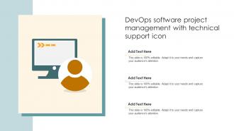 Devops Software Project Management With Technical Support Icon