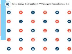 Devops strategy roadmap lifecycle ppt power point presentation icons slide