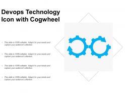 Devops technology icon with cogwheel