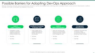 Devops tools possible barriers for adopting devops approach