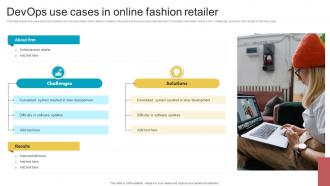Devops Use Cases In Online Fashion Retailer