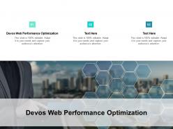 Devos web performance optimization ppt powerpoint presentation styles skills cpb