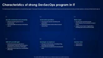 Devsecops Best Practices For Secure Characteristics Of Strong Devsecops Program In It