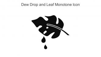 Dew Drop And Leaf Monotone Icon In Powerpoint Pptx Png And Editable Eps Format