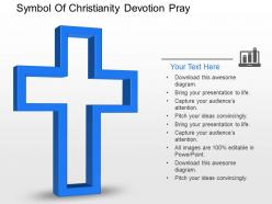 Df symbol of christianity devotion pray powerpoint template