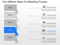 Dg five different steps for marketing process powerpoint template