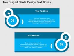 Dg two staged cards design text boxes flat powerpoint design