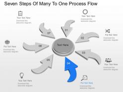 Dh seven steps of many to one process flow powerpoint template