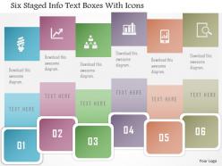 Dh six staged info text boxes with icons powerpoint template