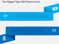 Dh two staged tags with finance icons flat powerpoint design