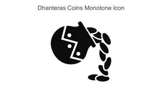 Dhanteras Coins Monotone Icon In Powerpoint Pptx Png And Editable Eps Format